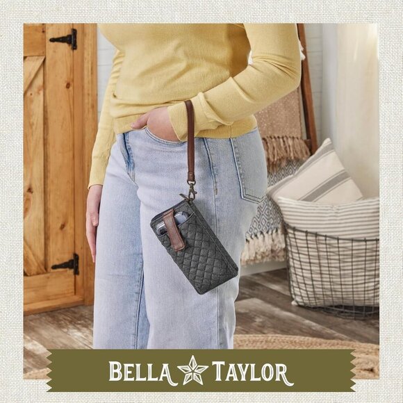 Cell Phone Wristlet Wallet for Women with Smartphone Pocket and RFID Protection - Picture 2 of 7